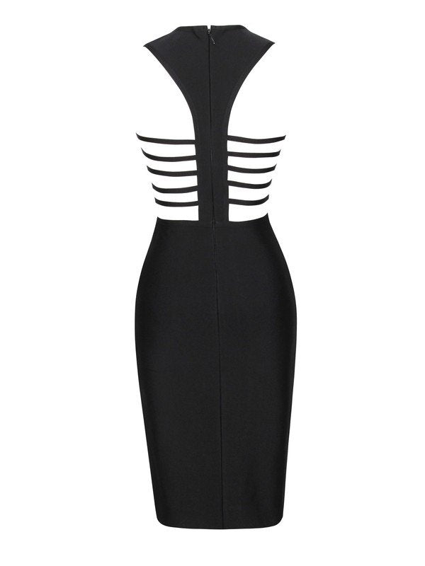 RUBY ROO BANDAGE BLACK DRESS